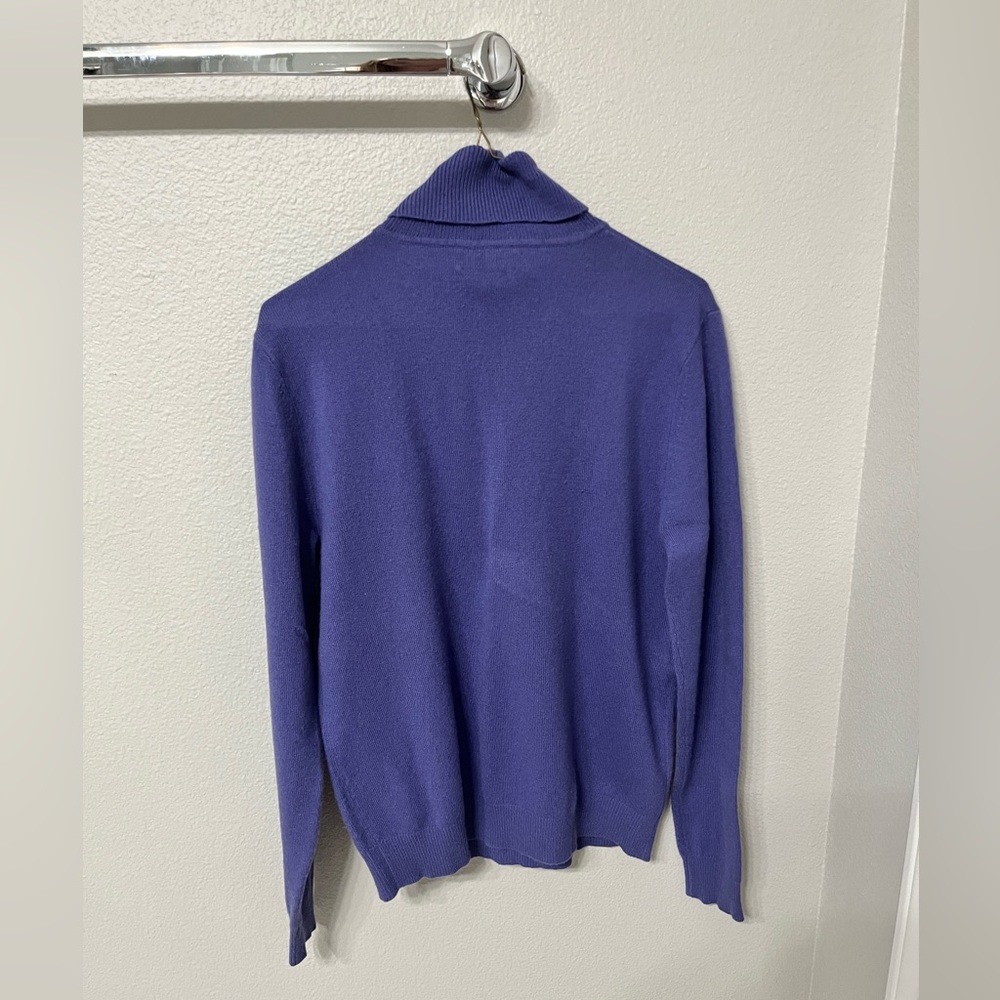 Country Shop 100% Cashmere Turtleneck Sweater Lavender Women's Medium
